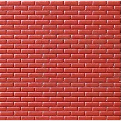 BRICK WALL RED ( 30cm x 18cm ) - 1/100 SCALE - NOCH 55004